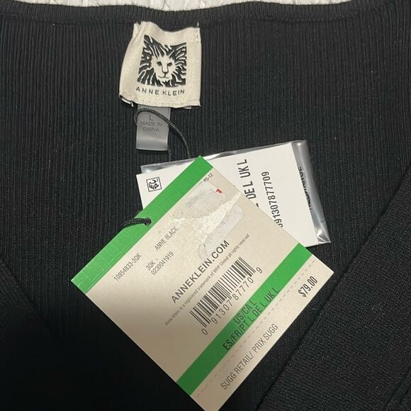NWT- Anne Klein- L. Ribbed Knit Top - Picture 4 of 9